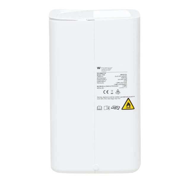 AWHD-12L White Westinghouse Dehumidifier – 12 Litres/Day